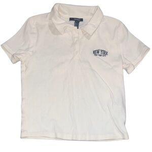 Forever 21 Women’s White Small Polo Shirt